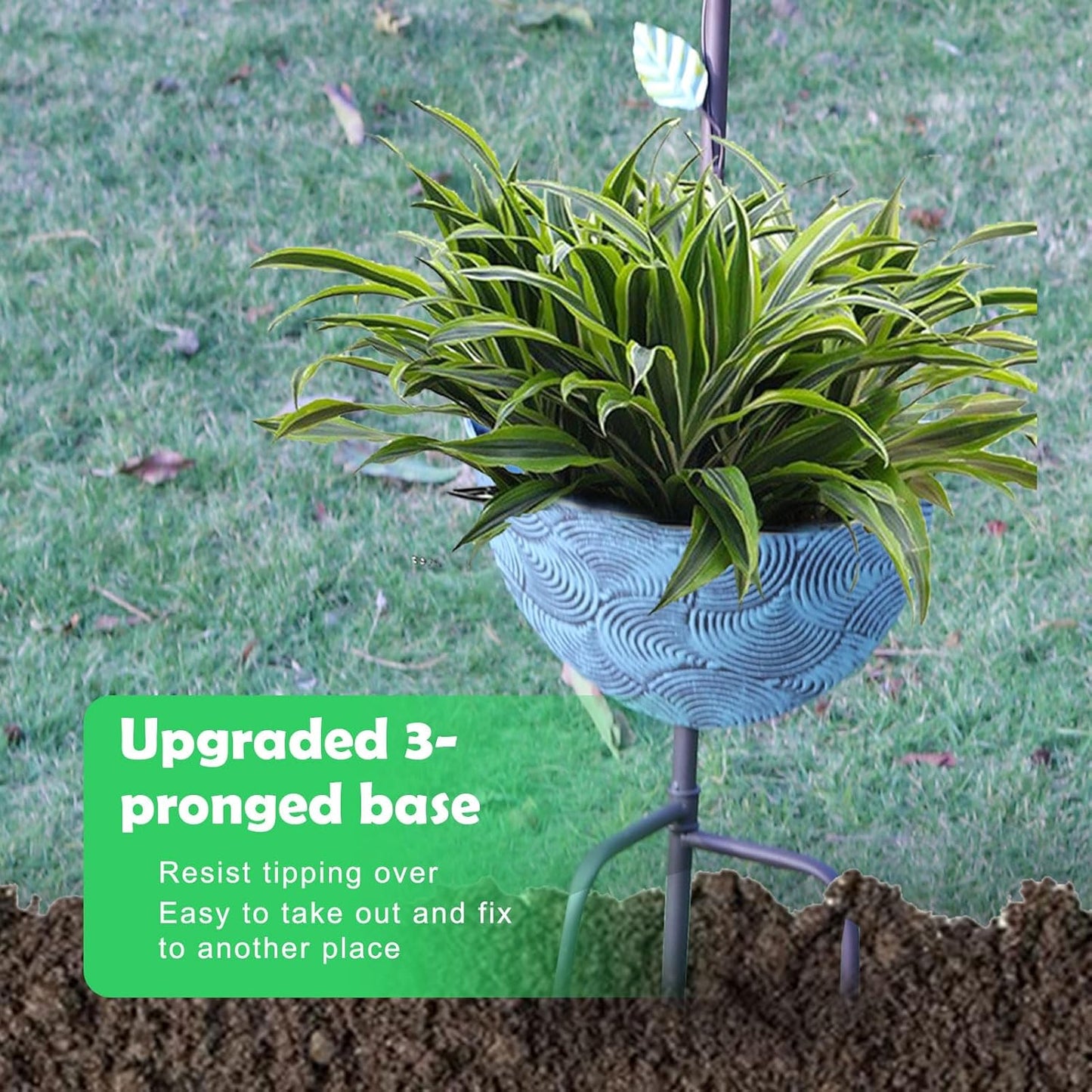 54.3 Tall Outdoor Metal Bird Bath Combo, Birdhouses for Outdoors, Bird Feeder Tray and Planter 4 in 1 Garden Yard Decoration