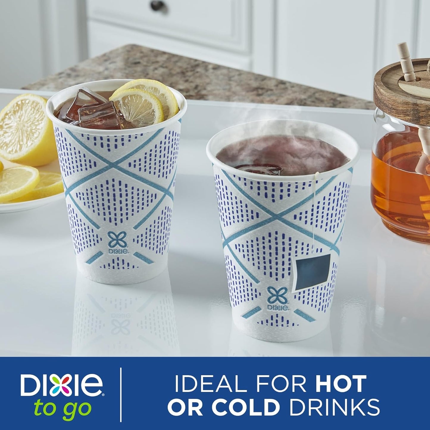 Dixie To Go Paper Coffee Cups With Lids, 12 oz, 66 ct, Disposable Insulated Paper Cups for On-The-Go Hot or Cold Beverages