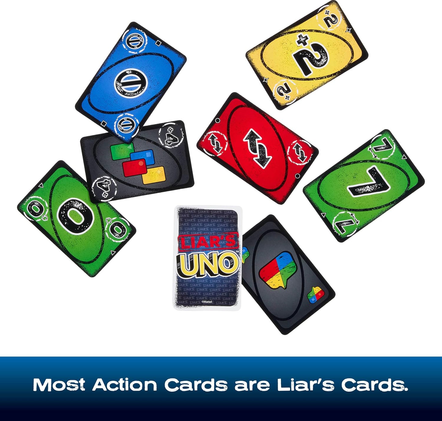 Mattel Games Liar’s UNO Card Game in Travel & Storage Tin for Adults, 