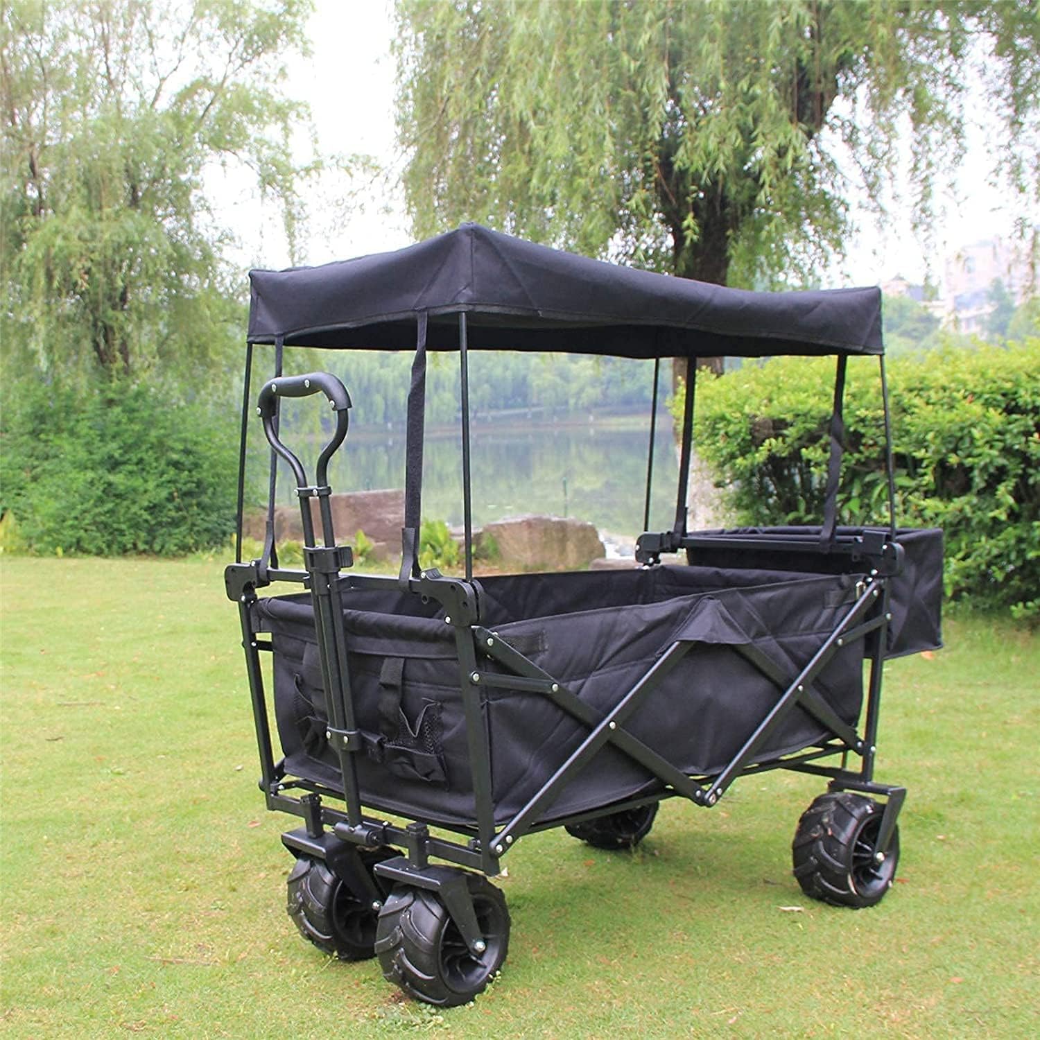 Portable Camping Cart,Outdoor Utility Wagon Folding Garden Beach ping 
