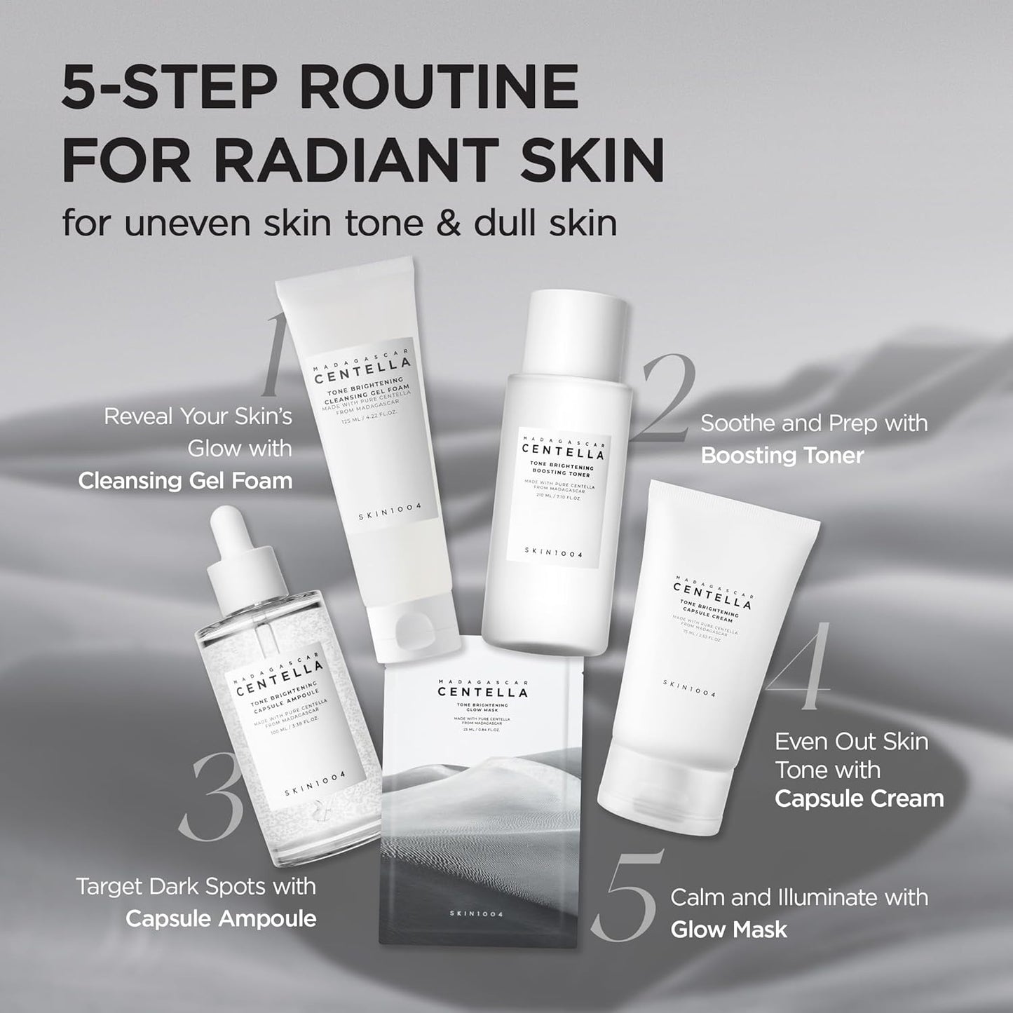 SKIN1004 Tone Balancing Capsule Ampoule, Niacinamide & Centella Serum 