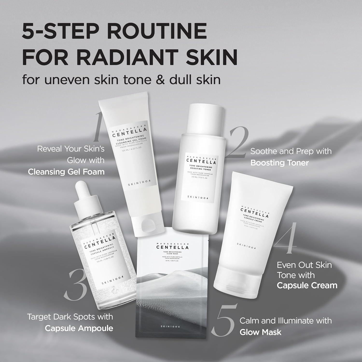 SKIN1004 Tone Balancing Capsule Ampoule, Niacinamide & Centella Serum 