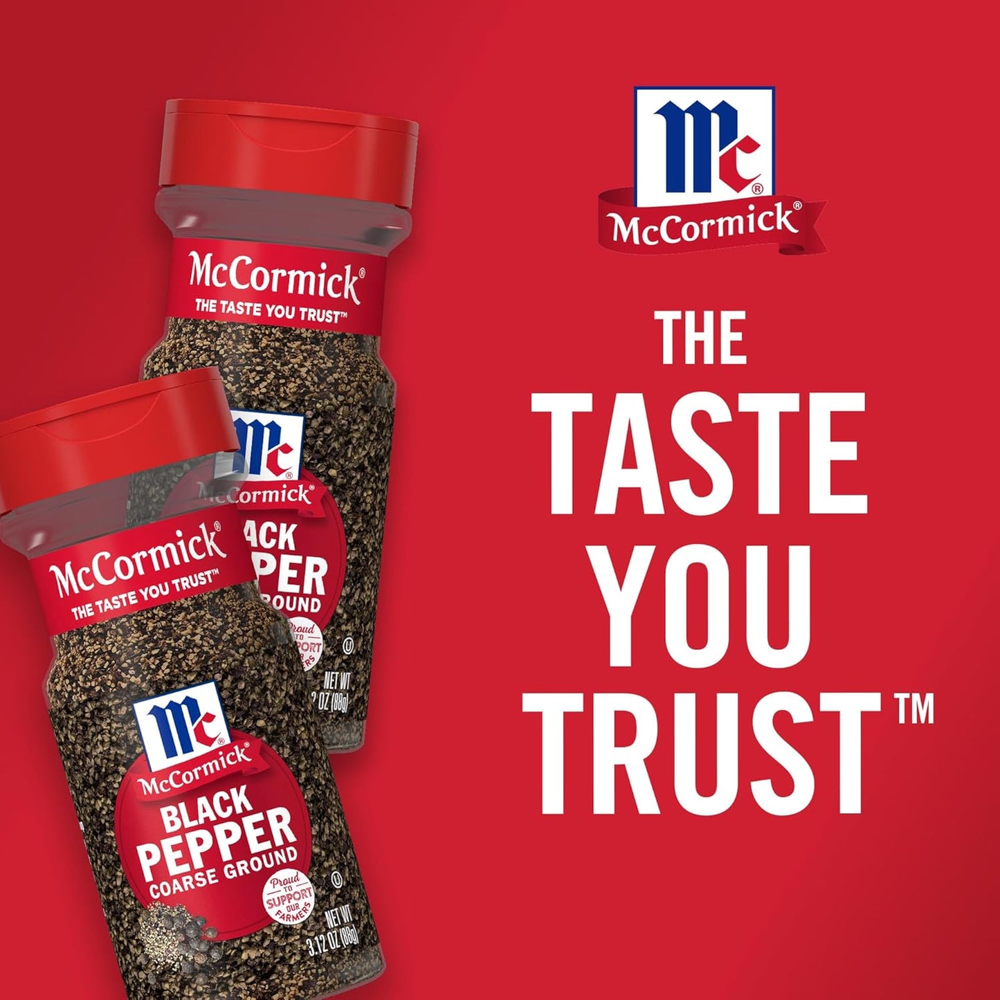 McCormick Coarse Ground Black Pepper, 3.12 oz