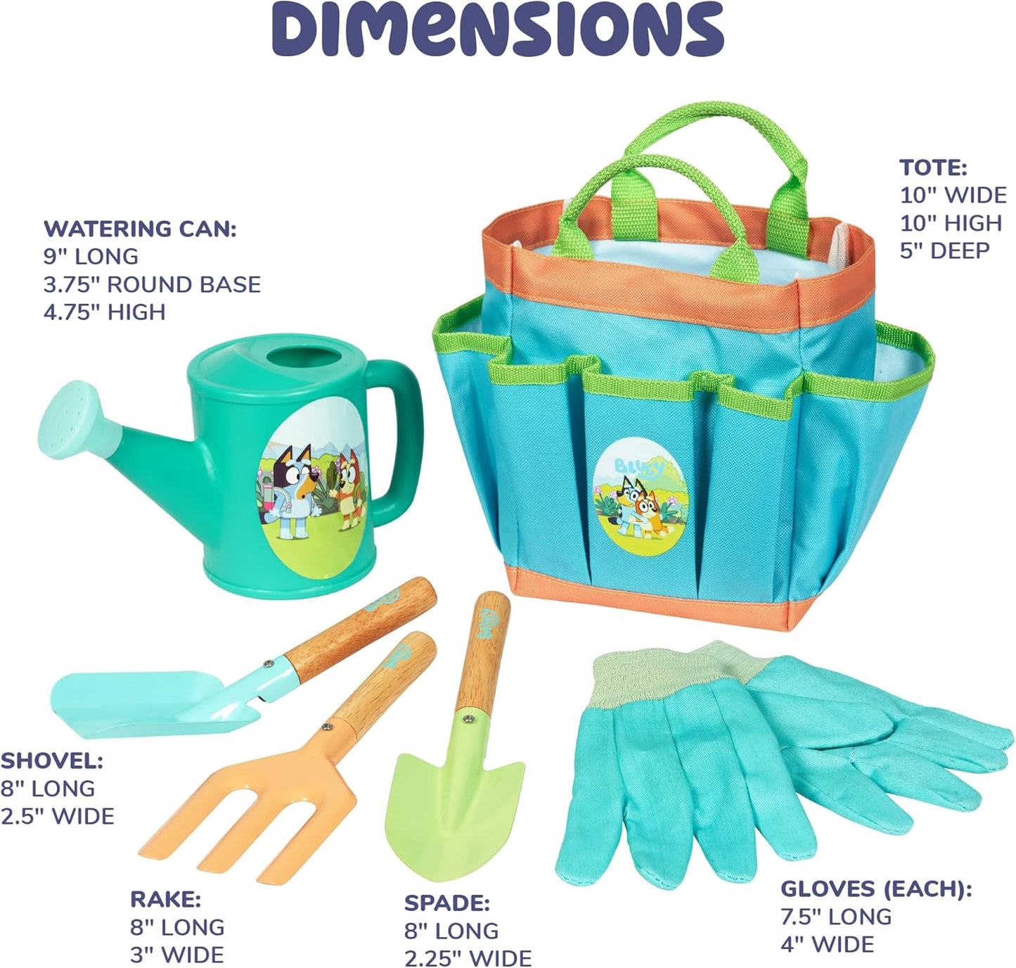 BLUEY Gardening Set | Quality Garden Tool Kit for Kids and Toddlers | 