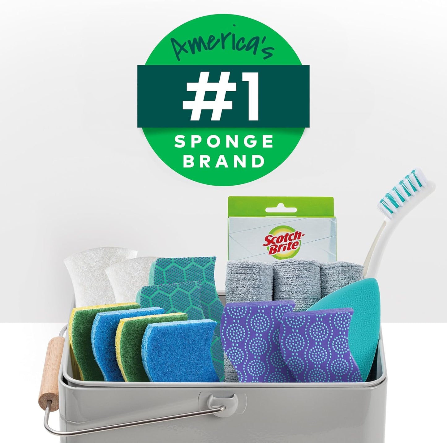 Scotch-Brite Odor Resist Non-Scratch Scrub Sponge, Dishwasher-Safe Kitchen Sponges that Resist Bacterial Odors, Multipurpose Dish Sponge for Gentle Cleaning, 6 Dish Sponges