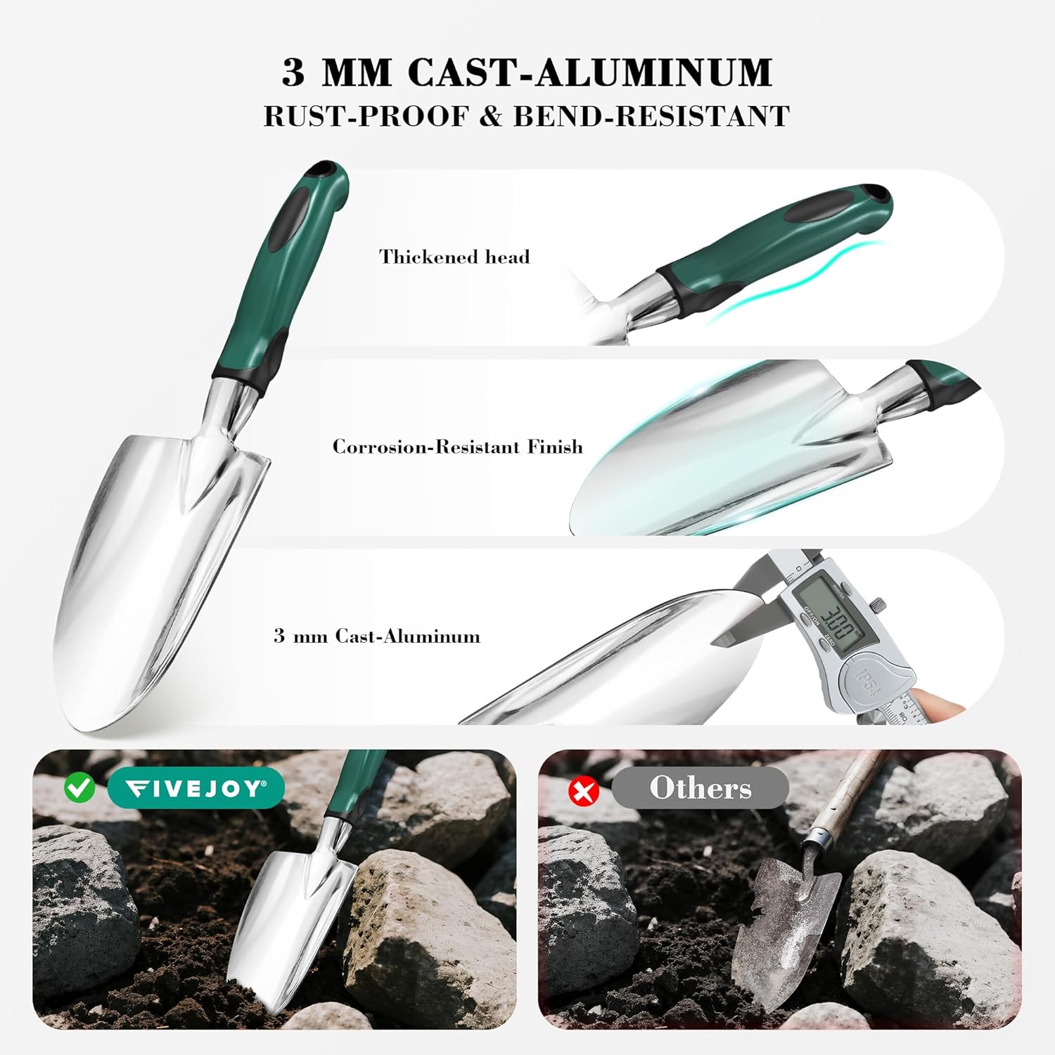 Garden Tool Set, Gardening Gifts for Women, Men, Mom, Dad, 11-Piece He