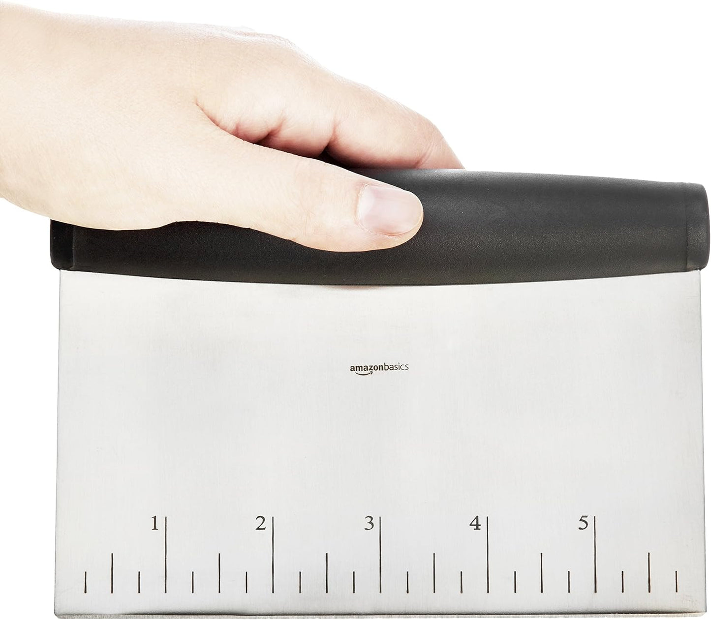 Amazon Basics Multi-Purpose Bench Scraper, Stainless Steel Dough Cutte