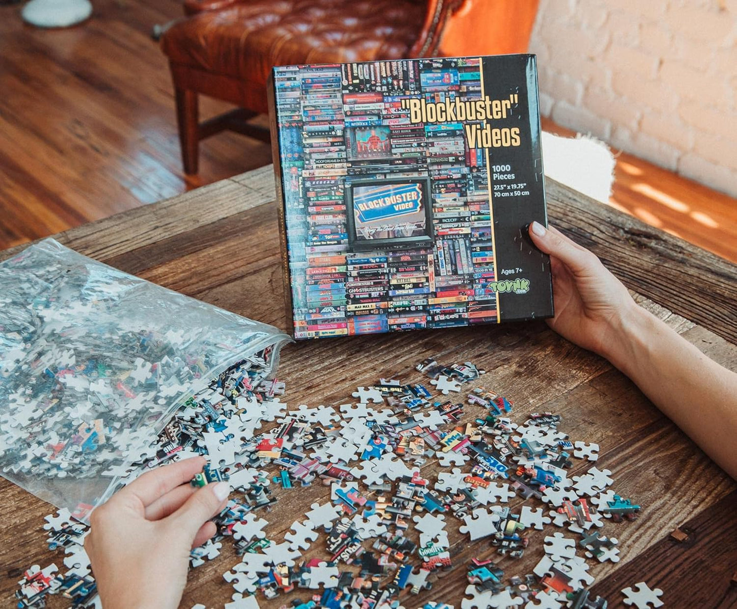 Blockbuster Era 1000-Piece Jigsaw Puzzle, Brain Teaser for Kids and Ad
