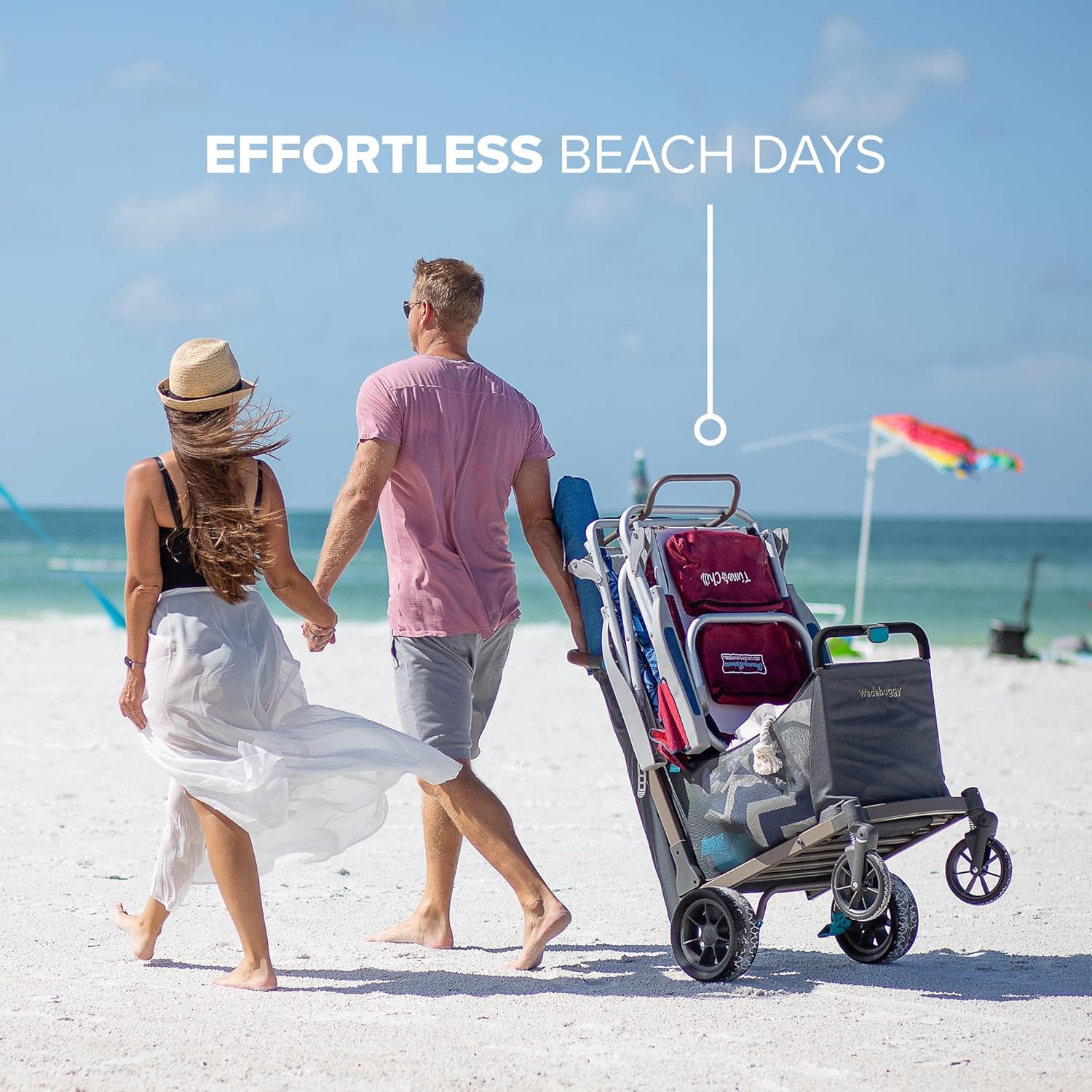 Wadabuggy Beach Foldable Cart - Collapsible & Folding Cart with Wheels