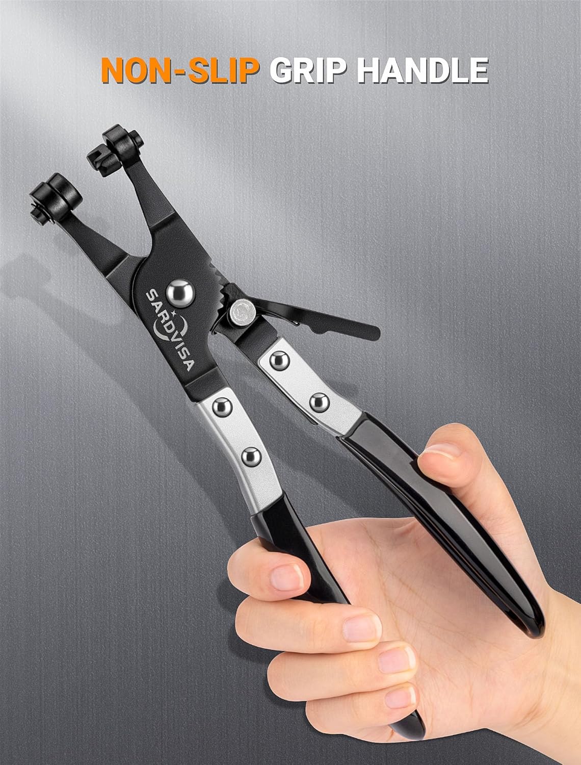 Hose Clamp Pliers, Heavy Duty Hose Clamp Tool with Locking Gear ＆ Blac