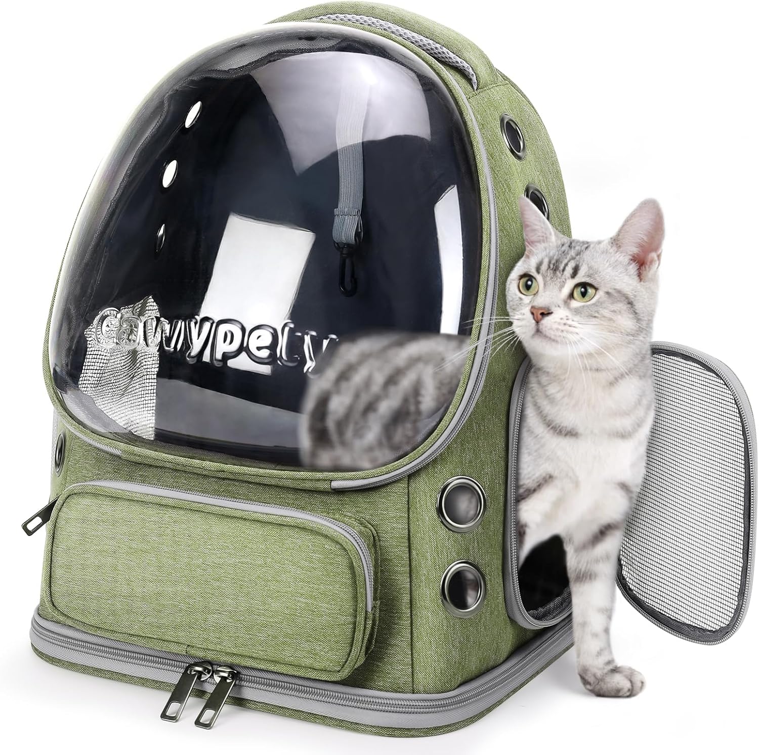 Cat Backpack Carrier, Breathable Cat Carrier Large Space Bubble Pet Ba