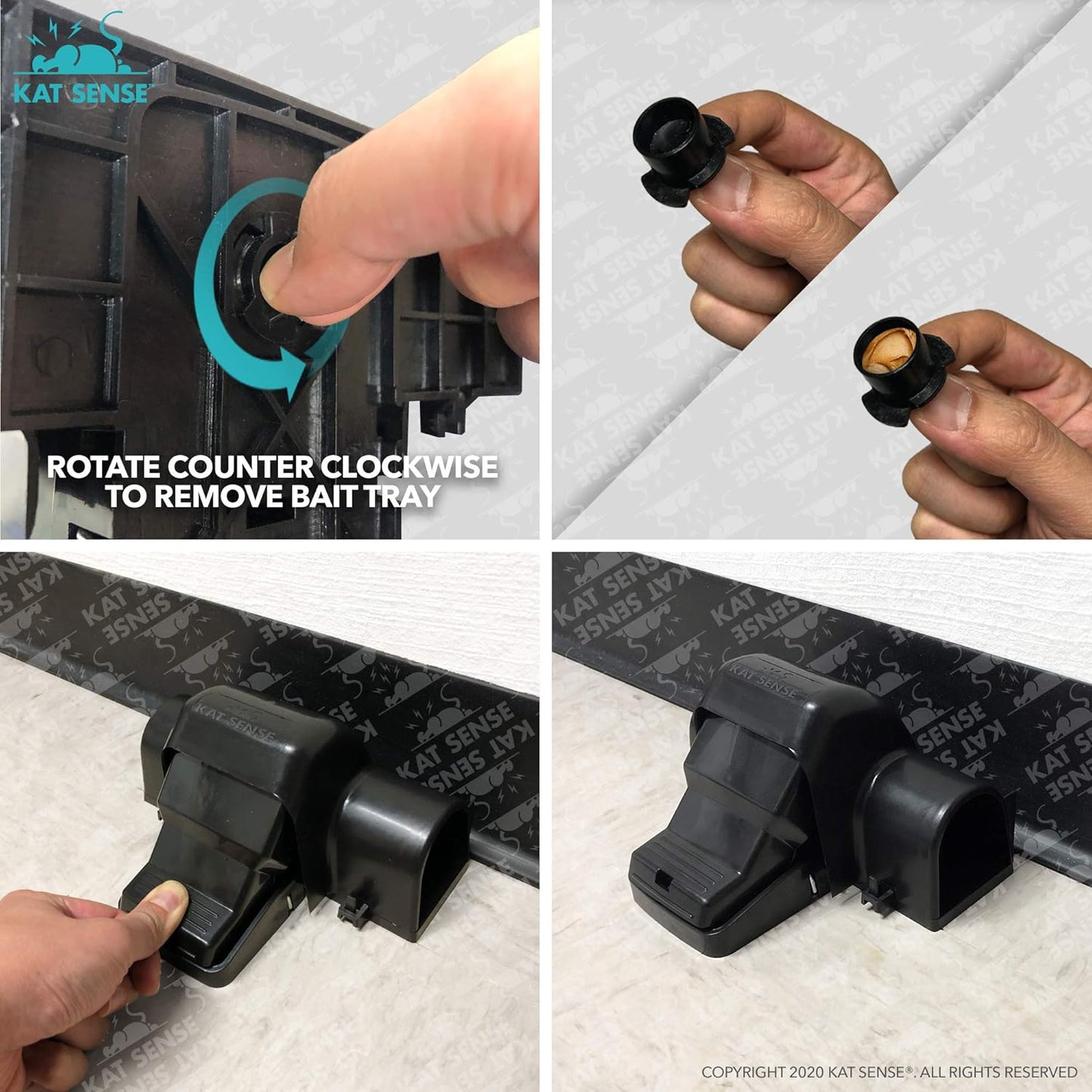 Kat Sense Covered Rat Trap & Chipmunk Trap, Prevents Accidental Trigge