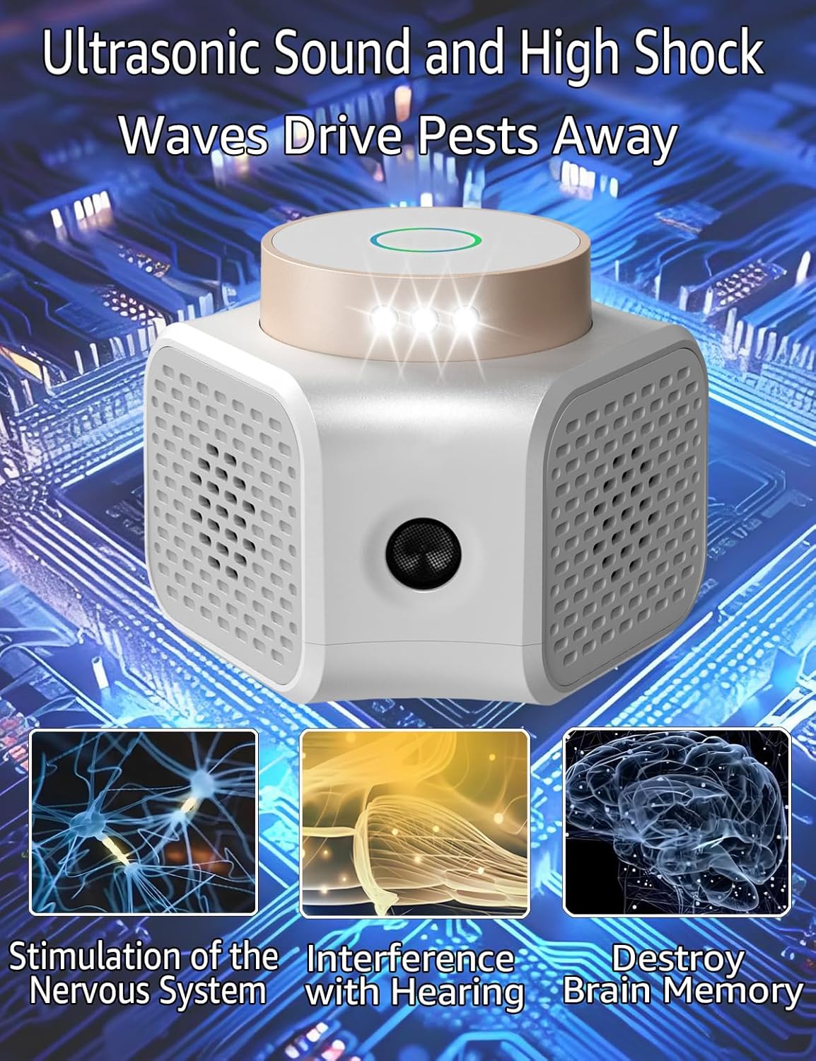 Pest Repellent Ultrasonic Plug in,Mice Repellent Indoor Rodent Squirre