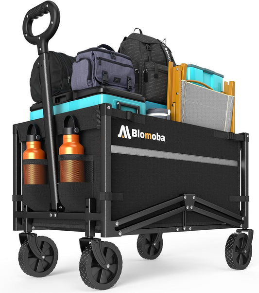 Collapsible Wagon Cart, Flexible Handle, Portable Collapsible Wagon wi