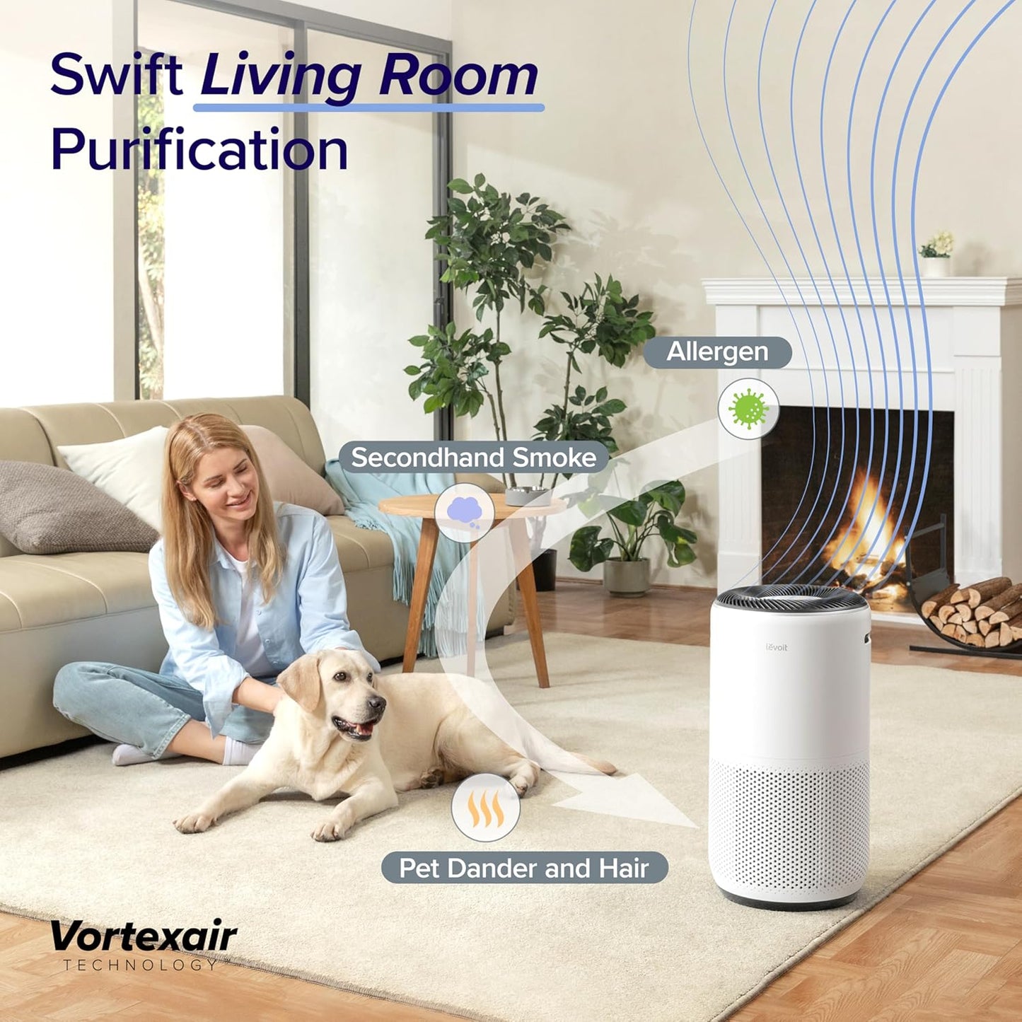 LEVOIT Air Purifiers for Home Large Room Up to 1733 Ft² With HEPA Slee