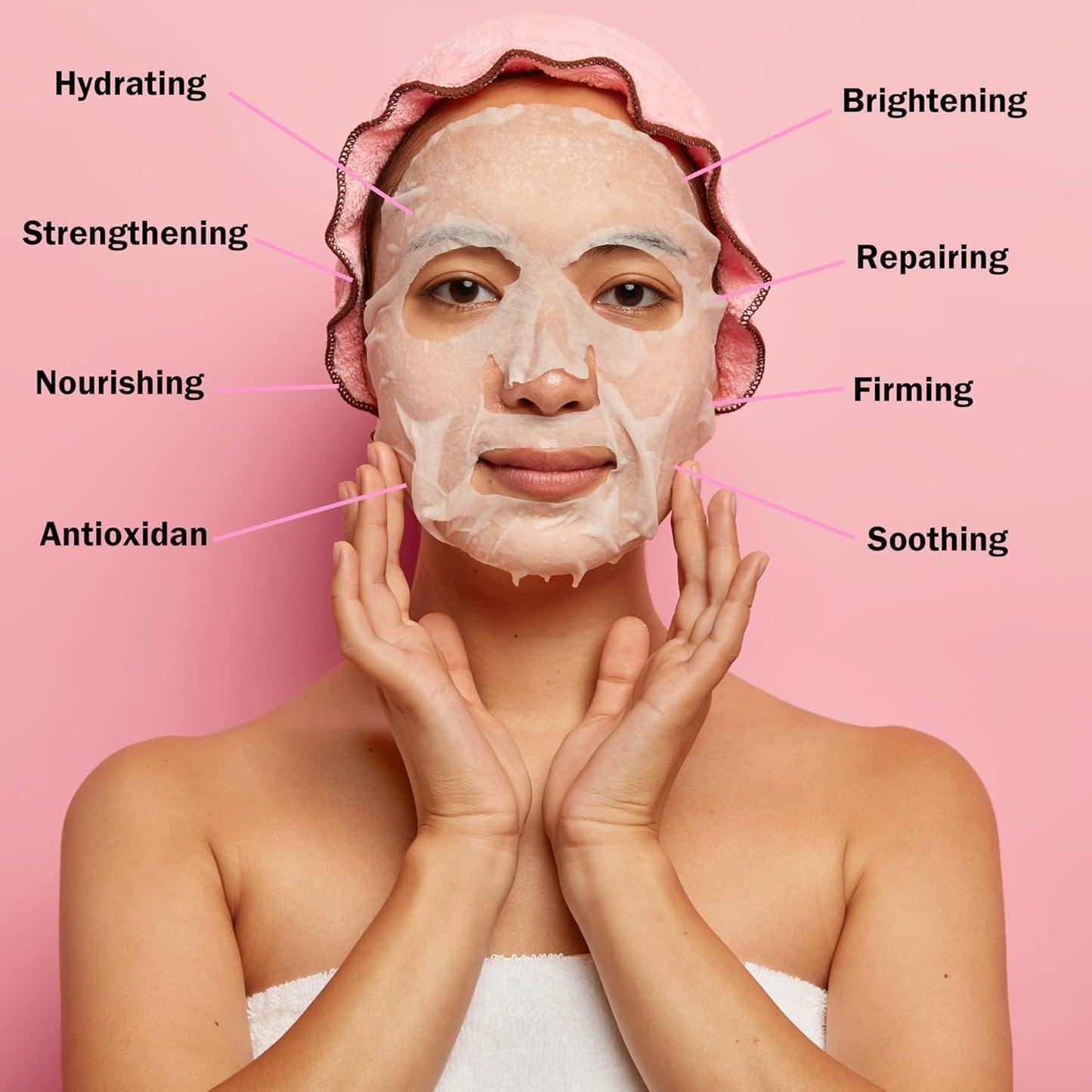 40 Pack Collagen Face Masks Skincare Bulk for All Skin Types,Hydrating