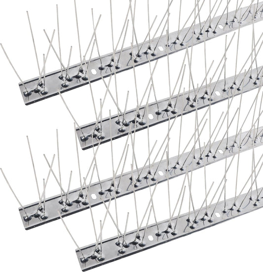 Hausse Stainless Steel Bird Spikes 4 Pack, Squirrel Small Birds Pigeon