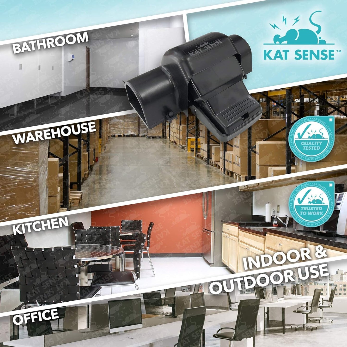 Kat Sense Covered Rat Trap & Chipmunk Trap, Prevents Accidental Trigge