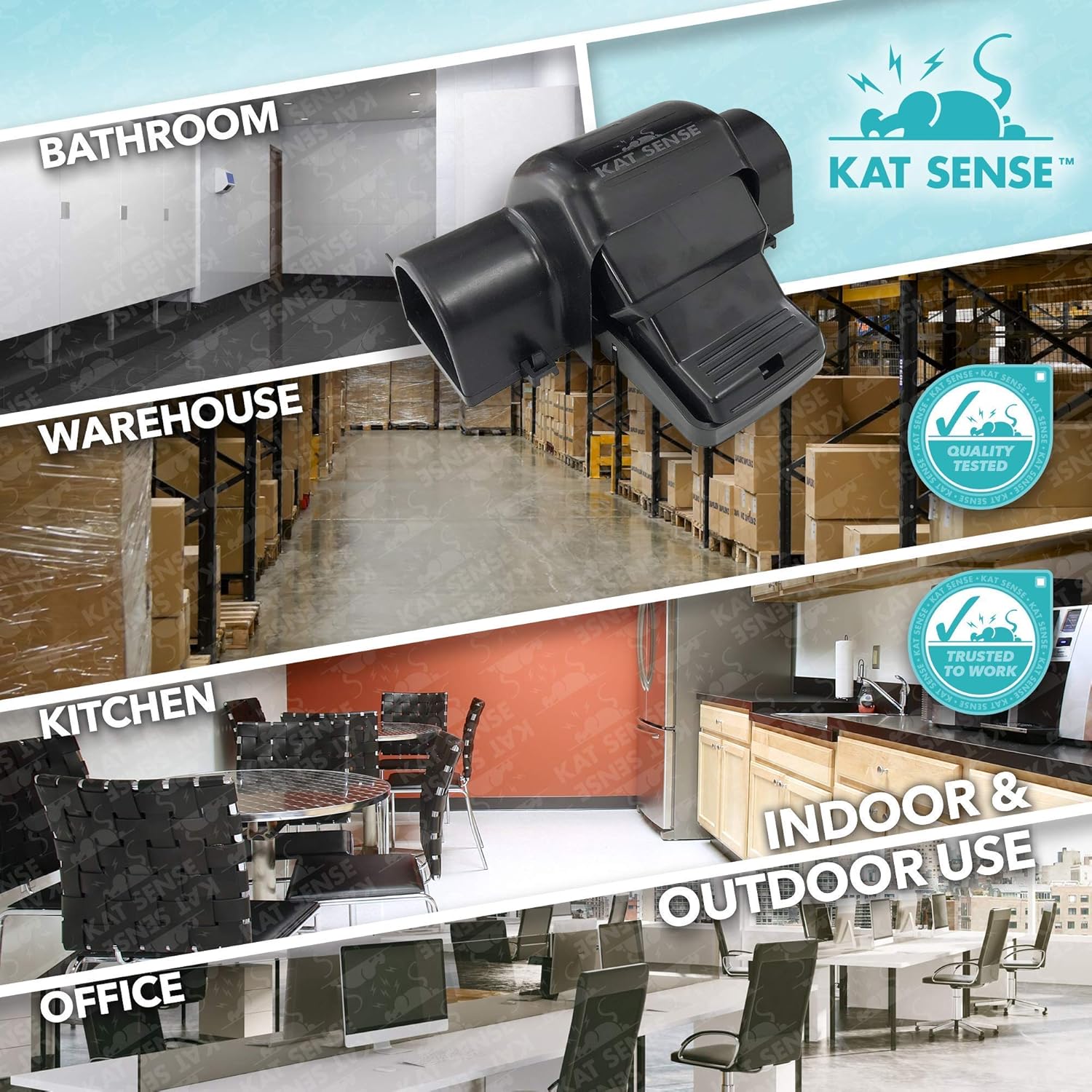 Kat Sense Covered Rat Trap & Chipmunk Trap, Prevents Accidental Trigge