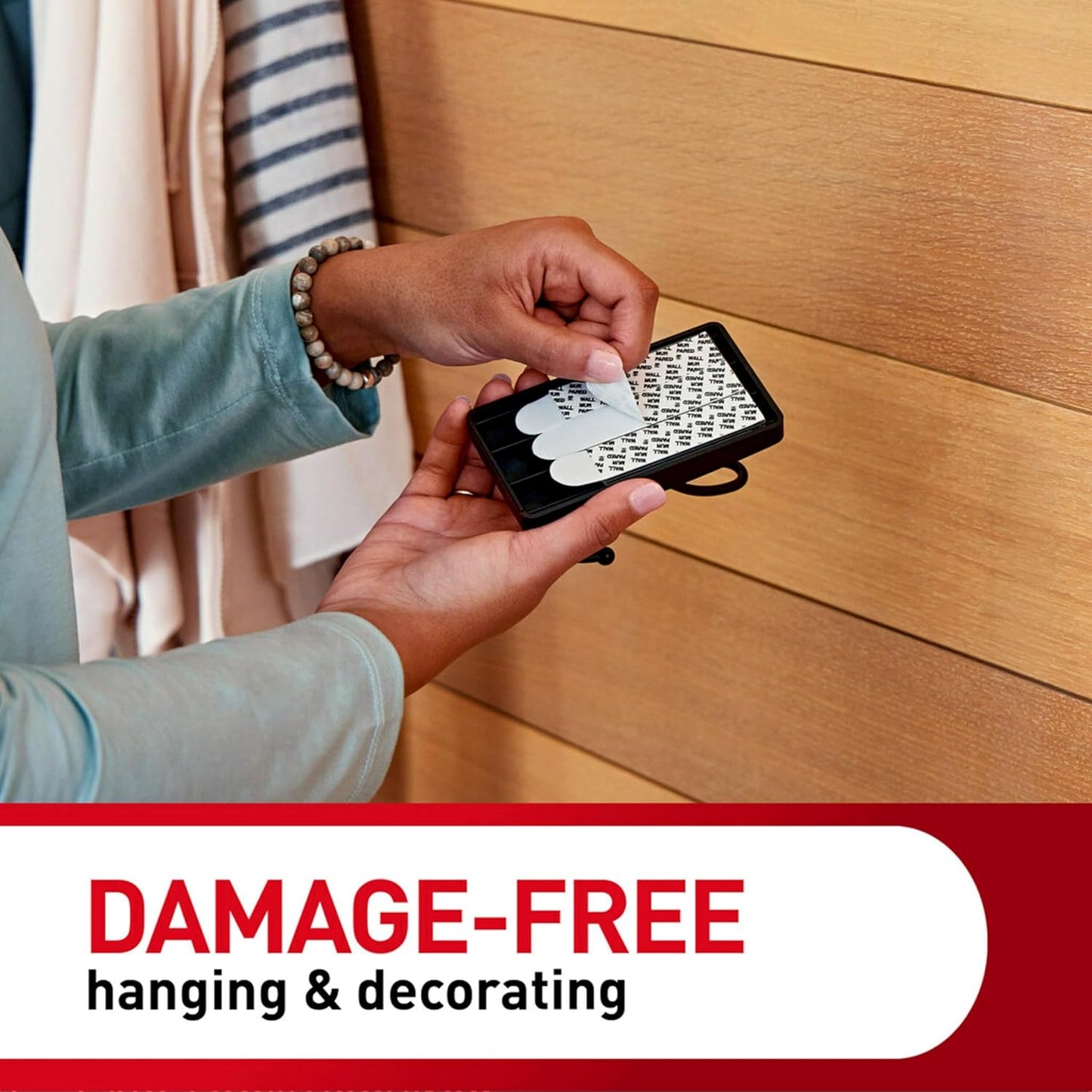 Command X-Large Matte Black Triple Hook, 2 Hooks, 6 Strips, Damage-Free Hanging with Adhesive Strips, No Tools Wall Hook for Hanging Decorations in Living Spaces