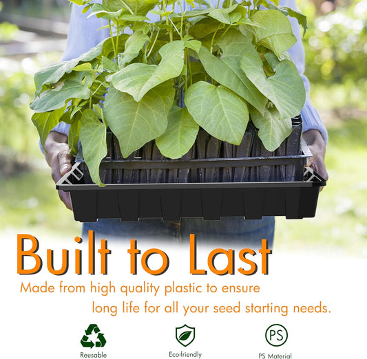 Gardzen 10 Pack Seed Trays, Reusable Plant Grow Trays, Ideal for Seed 