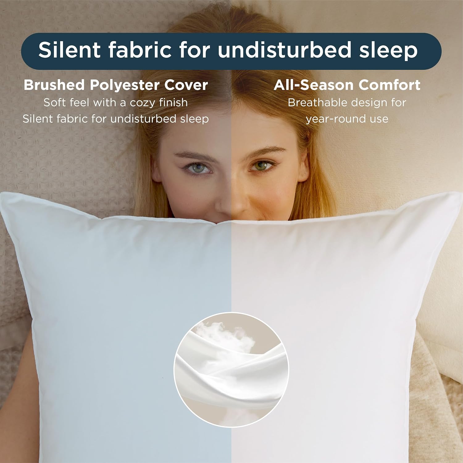 Bedsure Pillows Queen Size Set of 2 - Hotel Collection Bed Pillows for