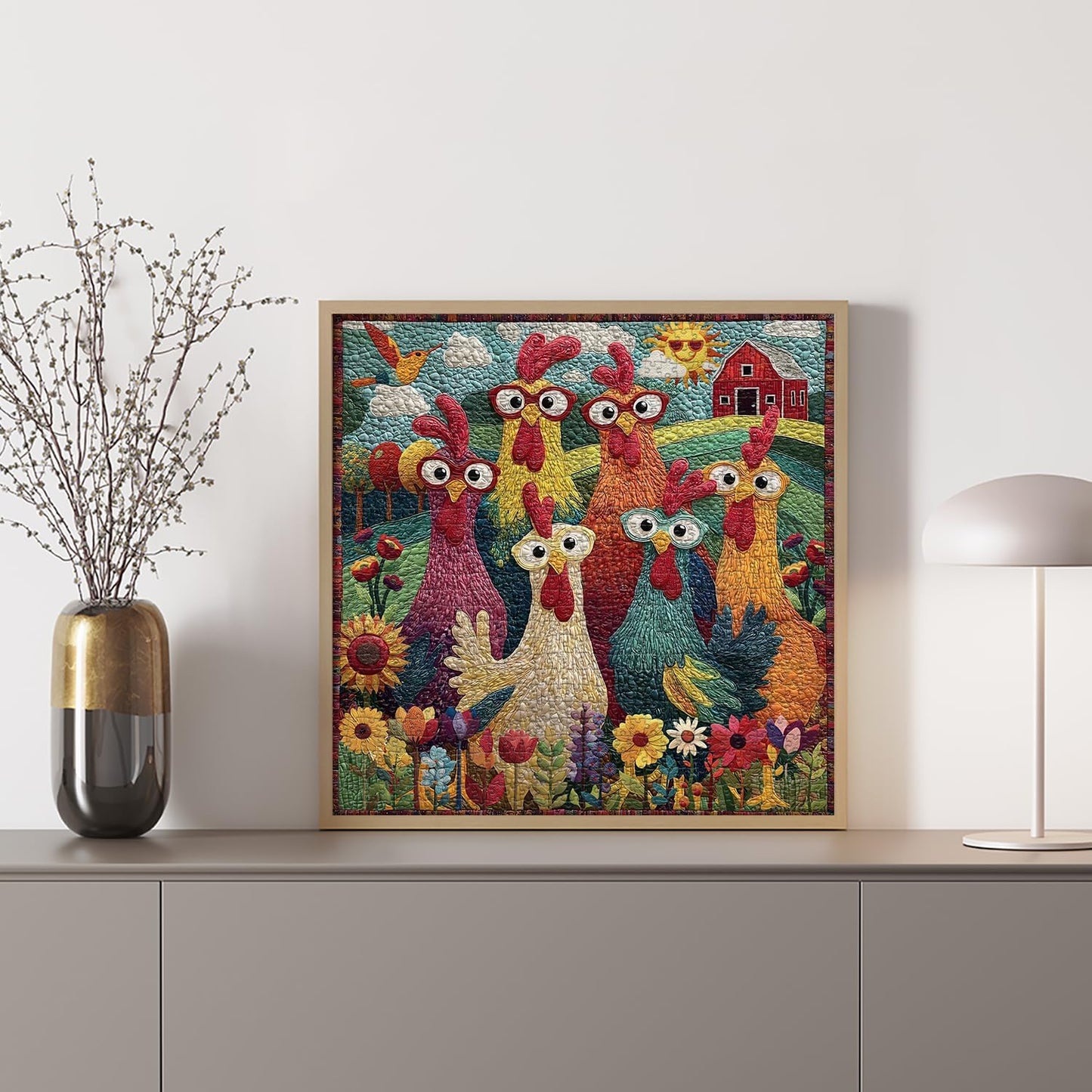 Chicken Puzzles for Adults 1000 Piece, PICKFORU Funny Chicken Jigsaw P