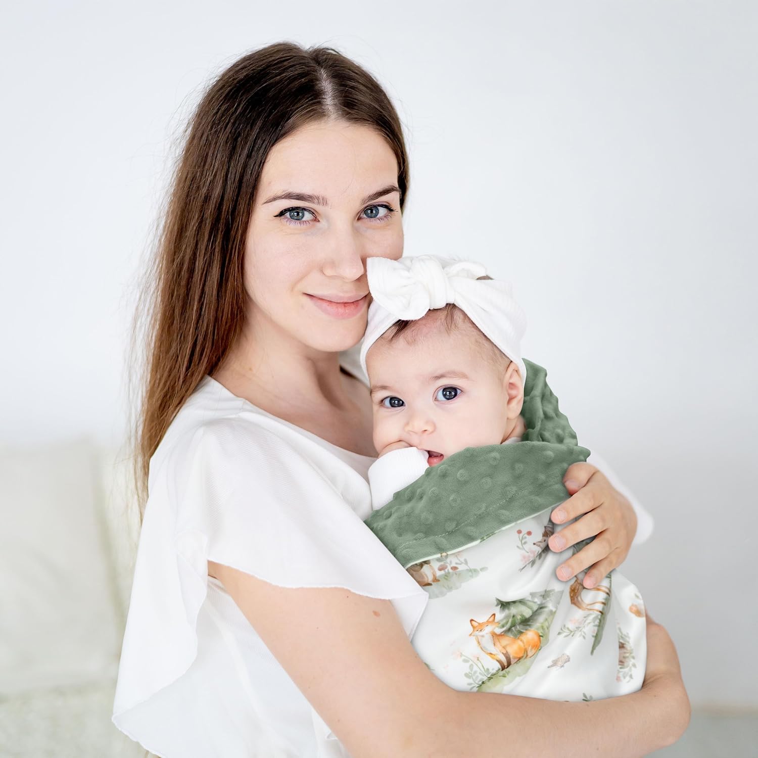 Baby Blanket for Boys Girls, Super Soft Double Layer Minky Dot Blanket