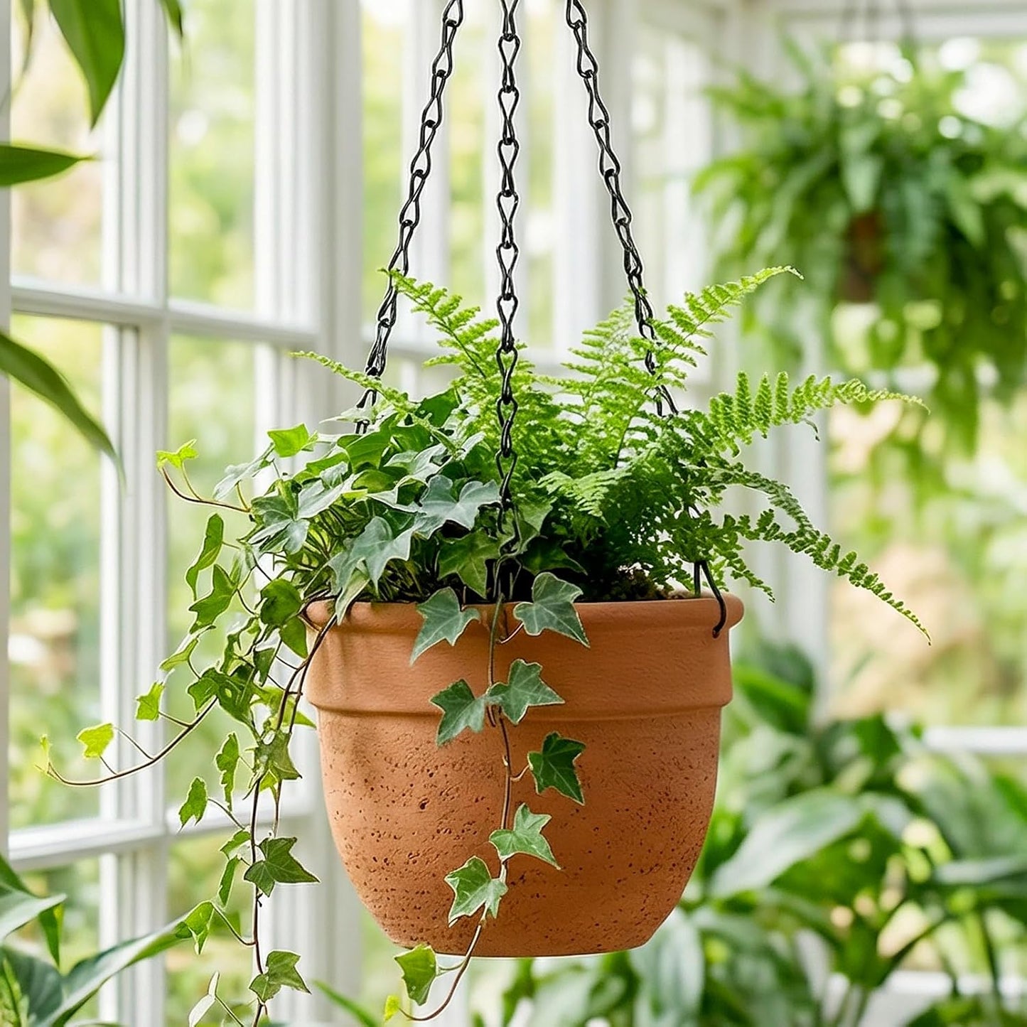 SOUJAP 30 PCS Hanging Chains with Hooks and Clips, 19.6 inch Metal Black Plant Chains for Hanging Baskets, Wind Chime, Bird Feeder