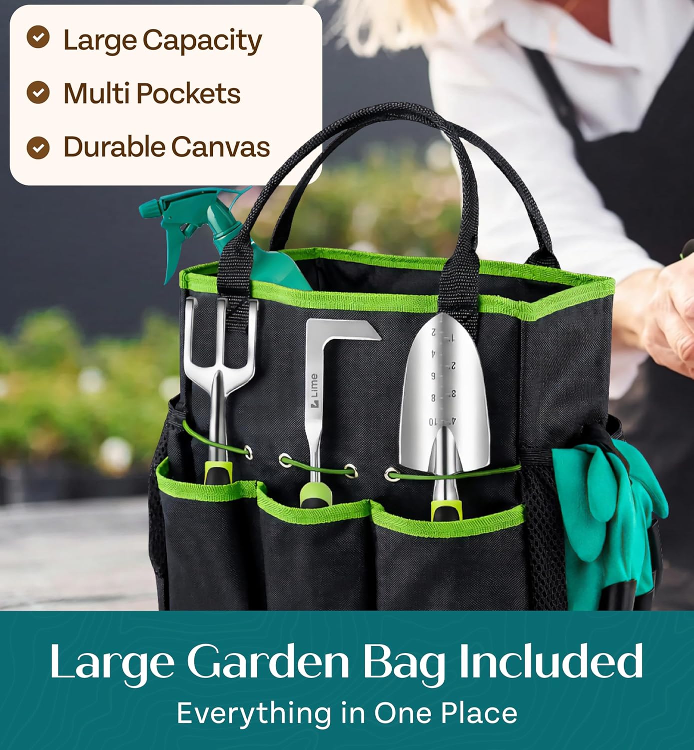 GROWIT Heavy Duty Gardening Tools - Gardening Gifts for Women, Men, Mo