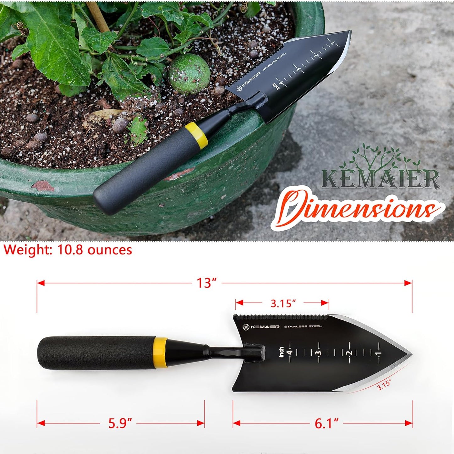 Garden Tool Set - Featuring a Heavy-Duty Stainless Steel Hand Cultivat