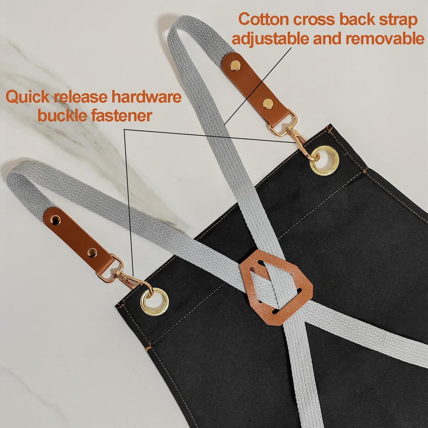 Chef Apron Gardening Apron for Men Women with Large Pockets and Adjust