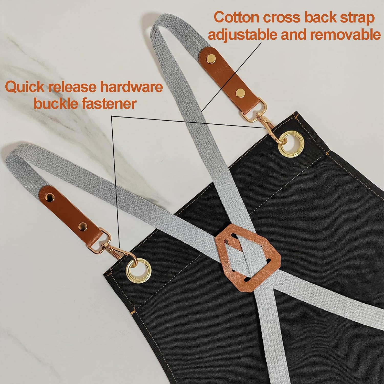 Chef Apron Gardening Apron for Men Women with Large Pockets and Adjust
