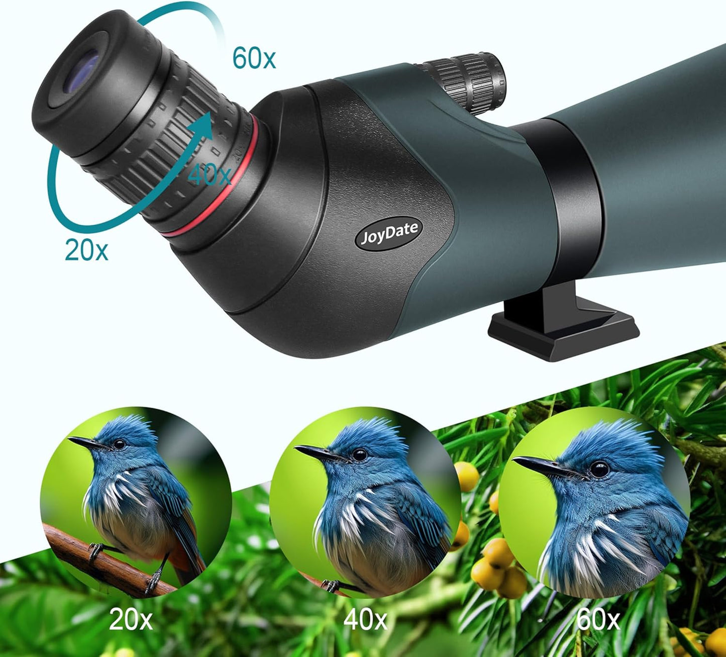 20-60x80 Spotting Scopes for Bird Watching, BAK4 Waterproof Spotting S