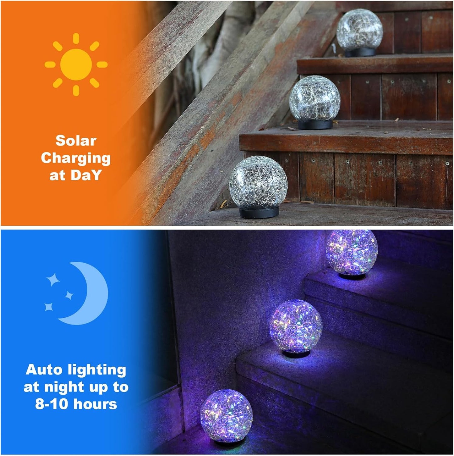 Solar Globe Lights Outdoor Waterproof-Solar Balls-Solar Garden Lights-