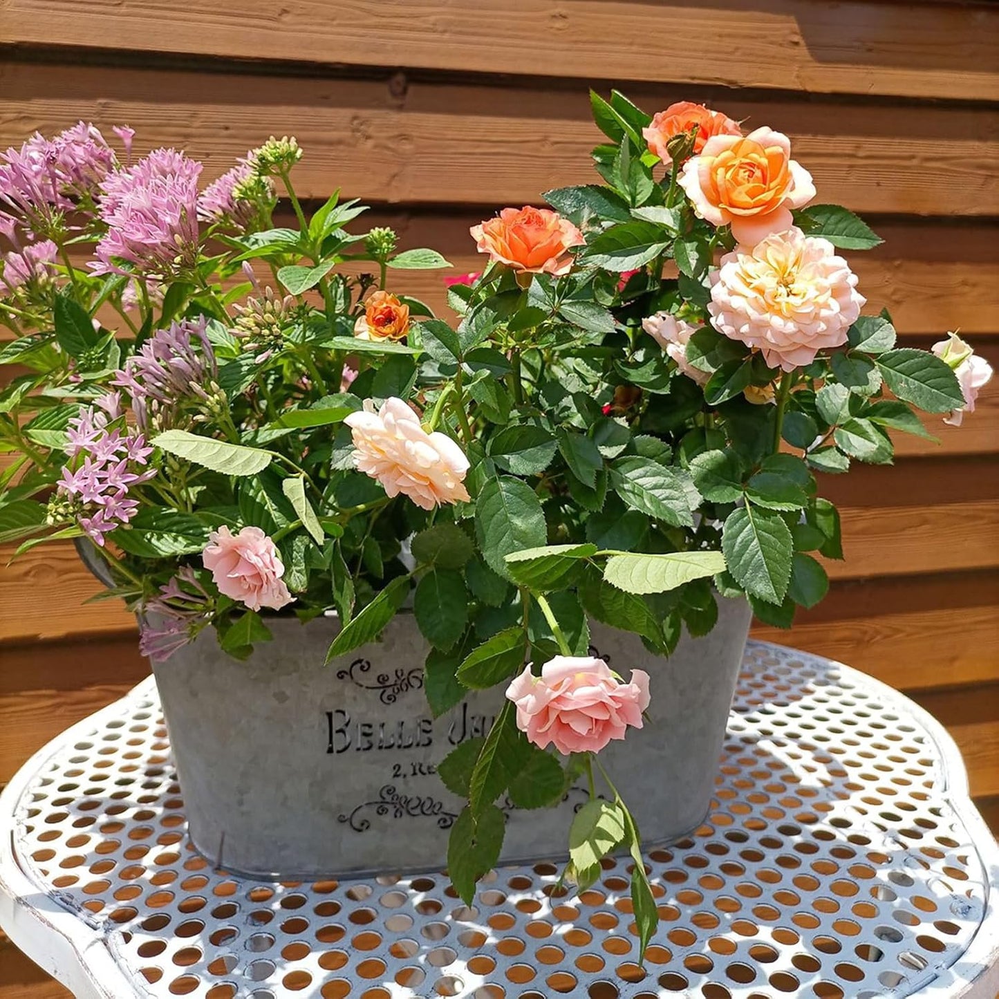 Metal Vases Farmhouse French Flower Bucket Vases For Cut Flowers For H
