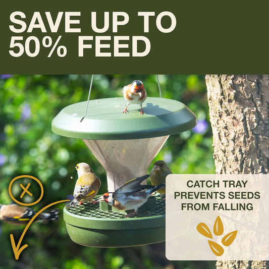 SWISSINNO Bird Feeders - No Mess Hanging Bird Feeder for Outdoors - Sm