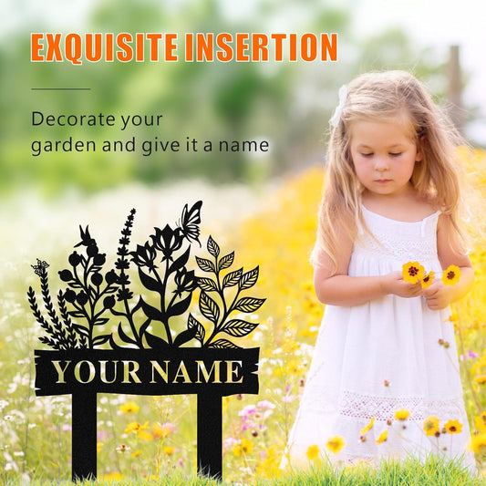 Personalized Garden Signs with Stake, Custom Metal Garden Sign for Out