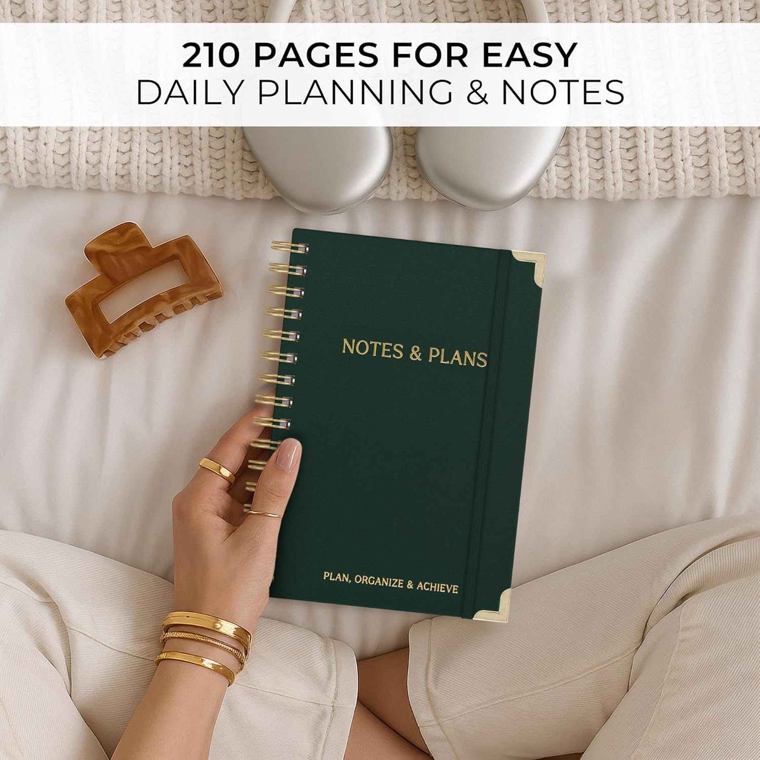 ZICOTO Aesthetic Daily Planner And Notebook With Hourly Schedule - Aes
