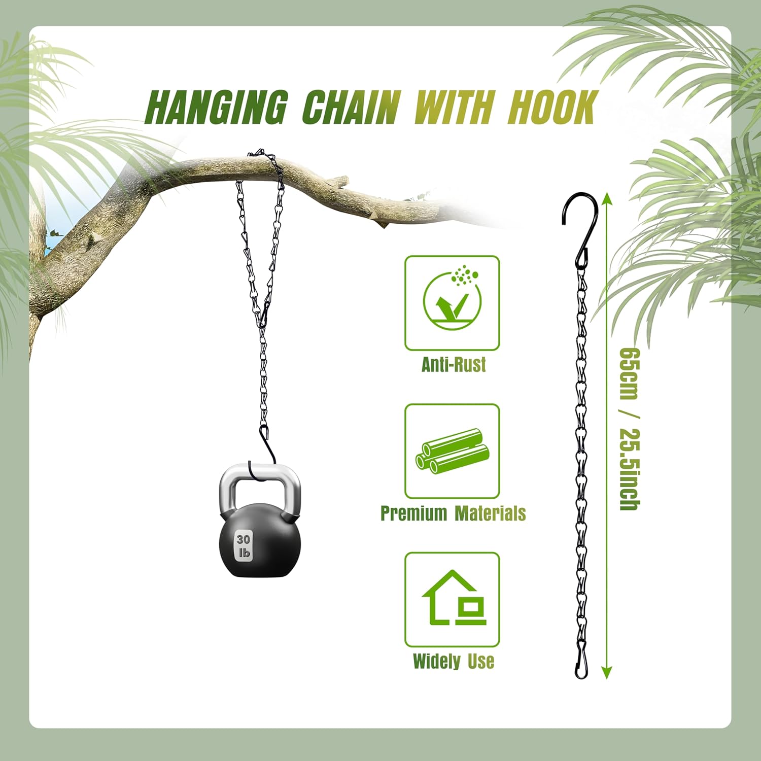 XDW-GIFTS 4-Pack 25.5 Inch Hanging Chain with Hooks for Hanging Bird F