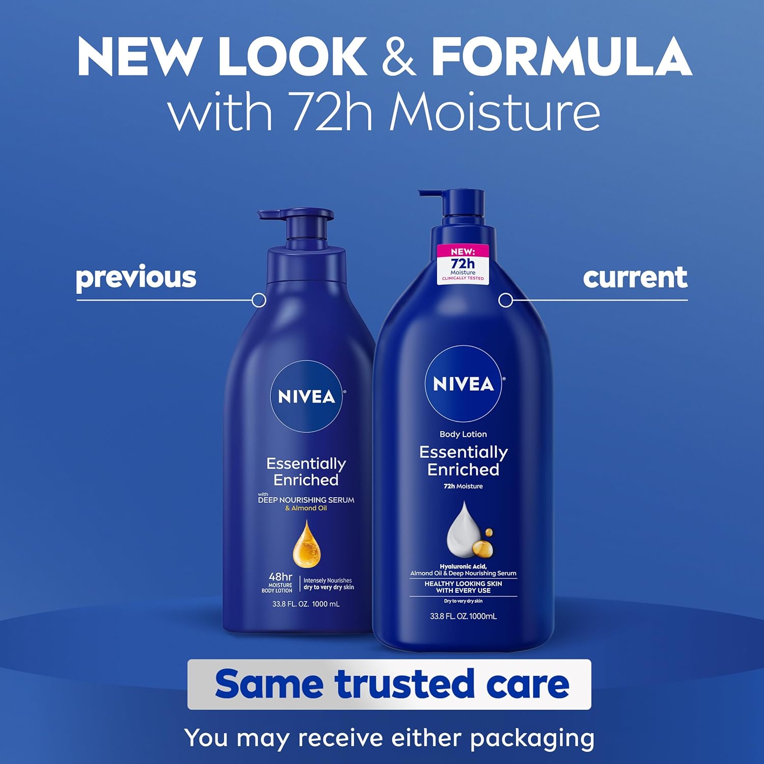 NIVEA Essentially Enriched Body Lotion for Very Dry Skin with Hyaluron