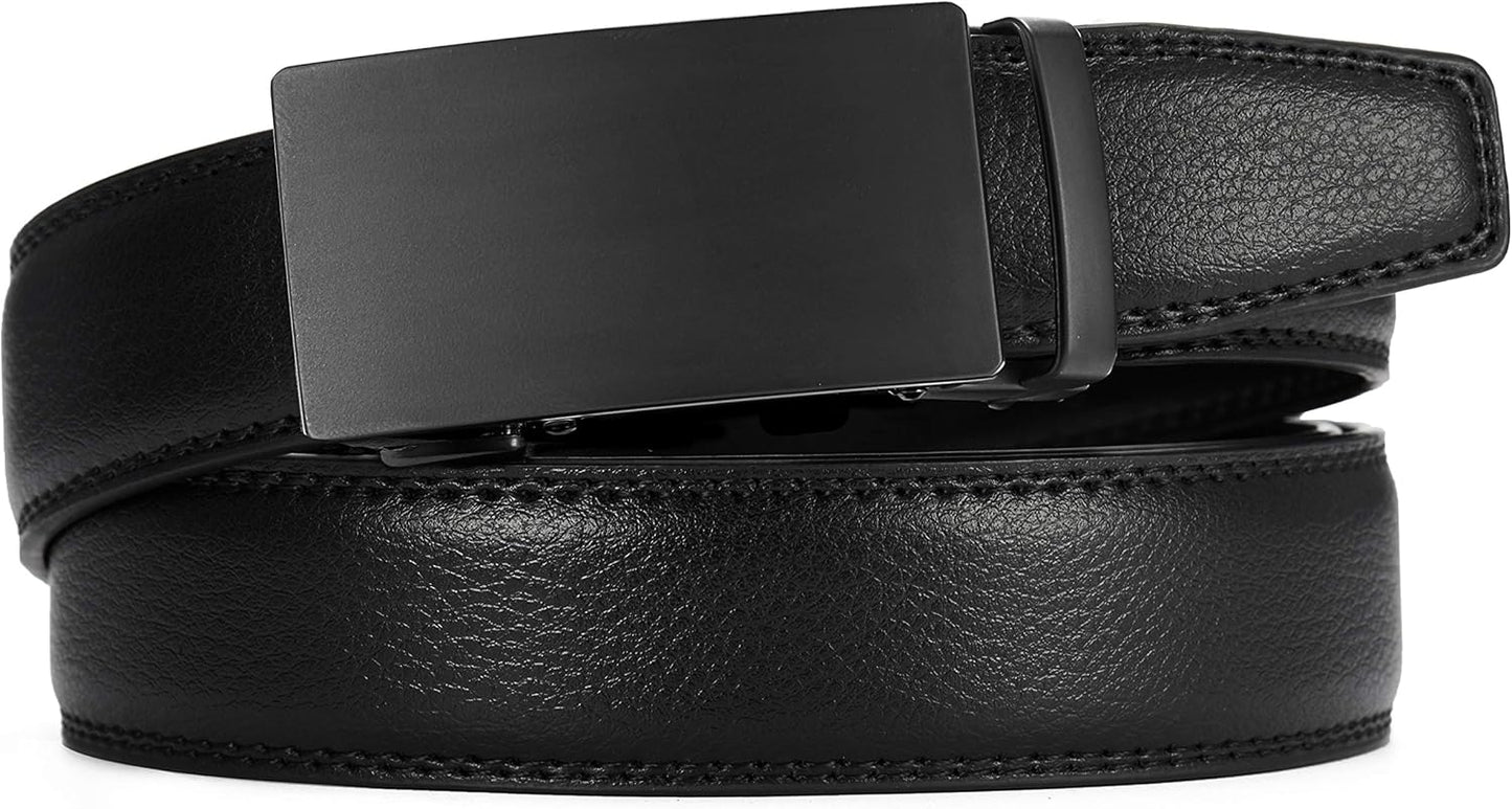 CHAOREN Mens Belt - Mens Ratchet Belt Leather 1 3/8" for Dress Pant - 