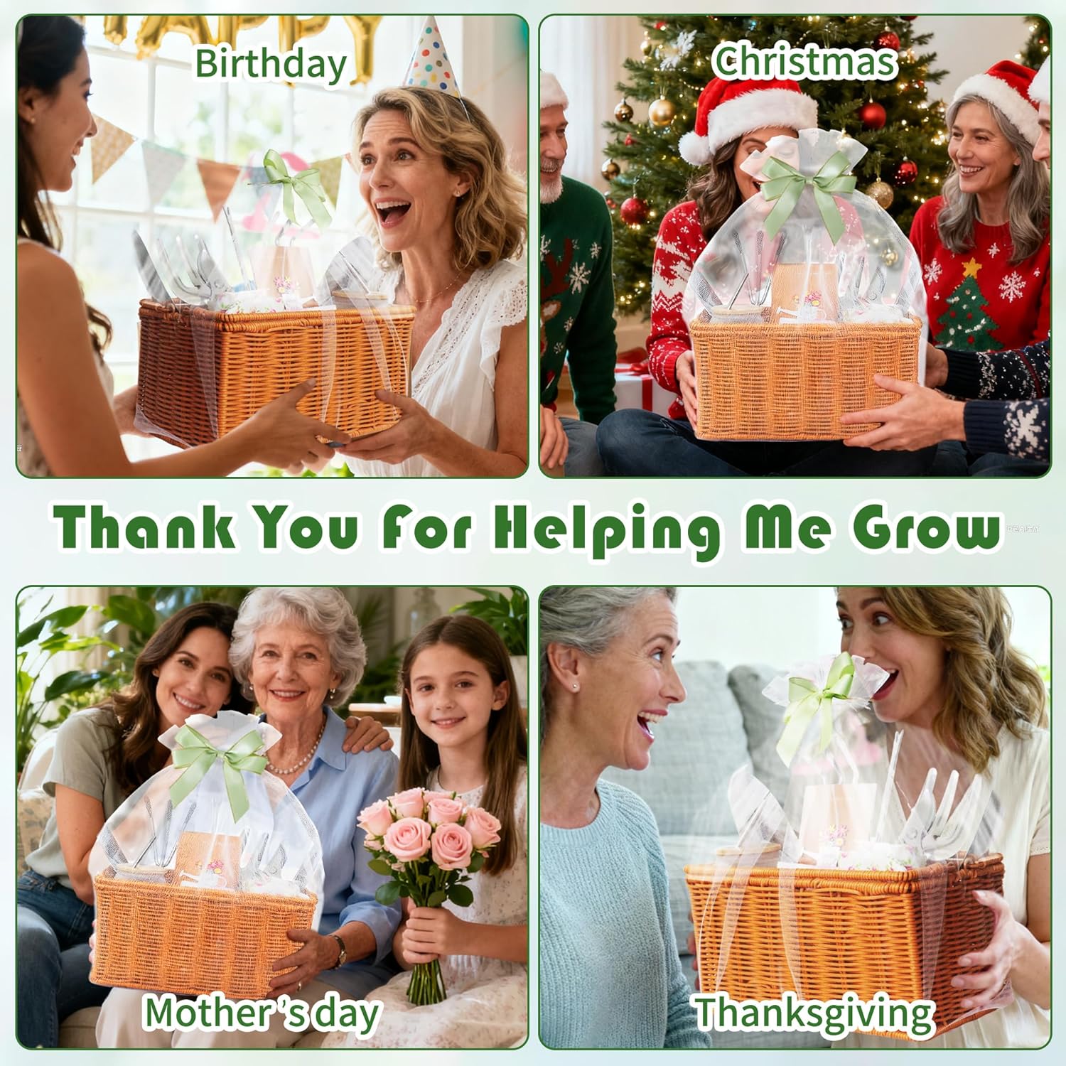 Gardening Gifts for Women 12 Pcs Garden Tools Set with Basket Heavy Du