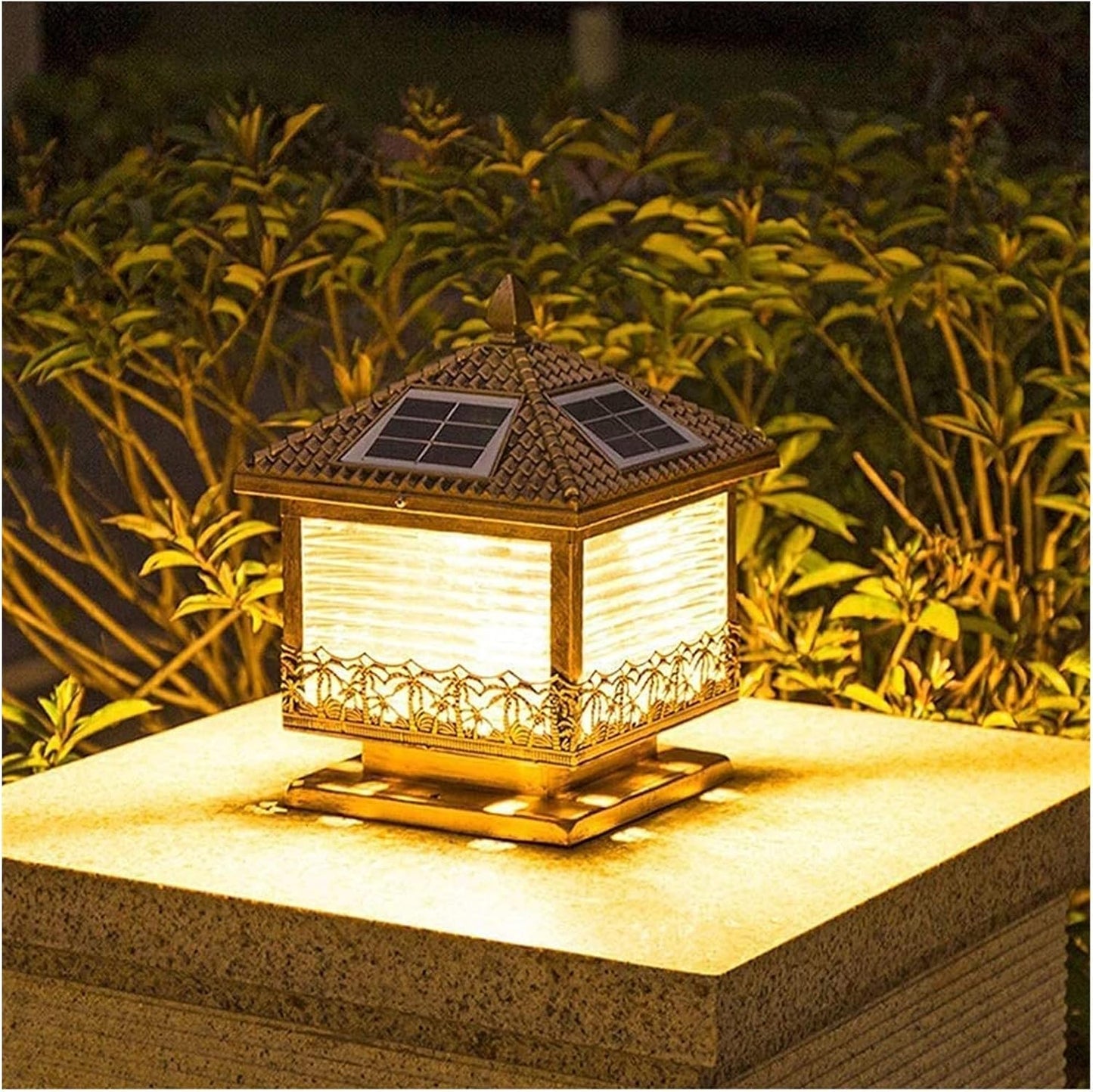 Courtyard Light Post Light Outdoor Led Courtyard European-style Square Home Waterproof Wall Garden Villa Gate Solar Post Light Garden Landscape Door Post Lamp Solar Column Lamp Home Decor Street