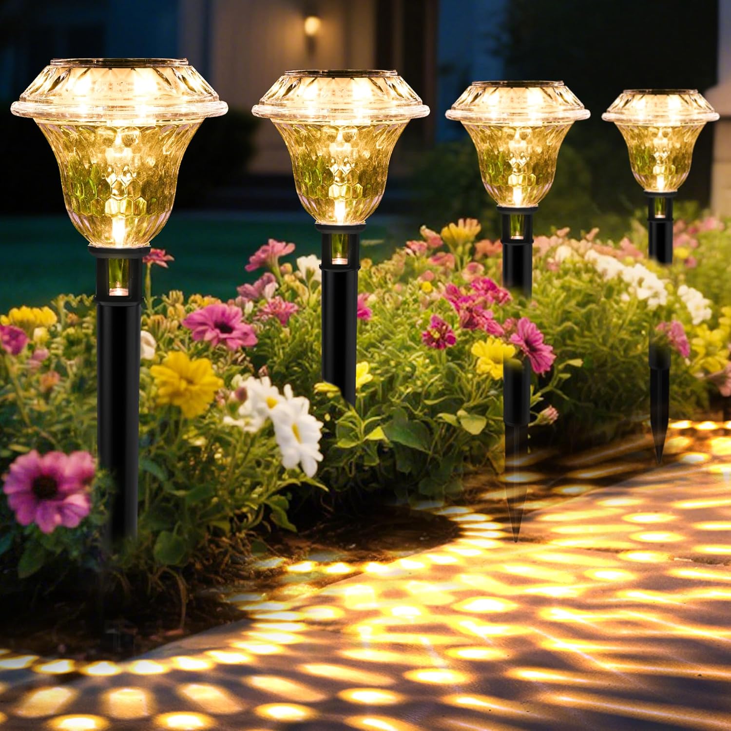 Solar Pathway Lights Garden Decor for Yard, Solar Garden Lights for Ou