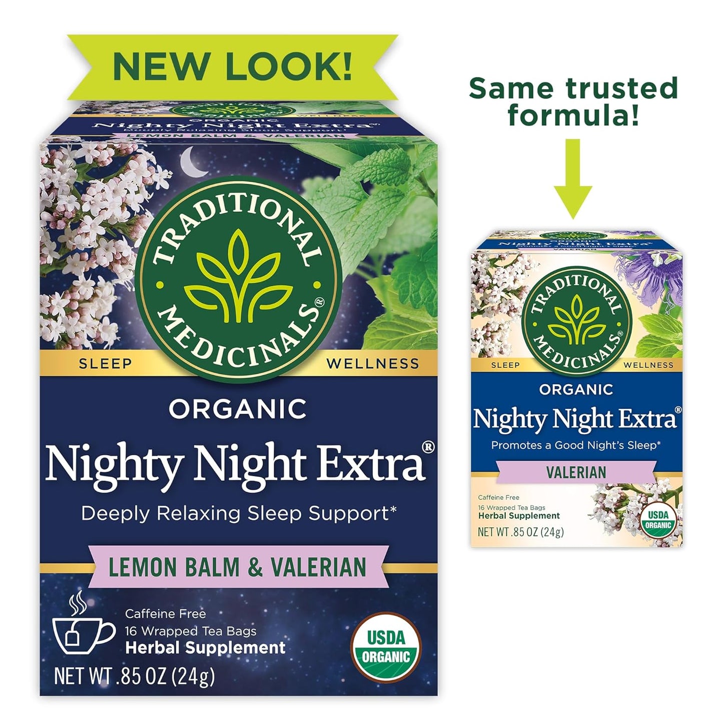 Traditional Medicinals Organic Nighty Night Extra Tea With Valerian Ro