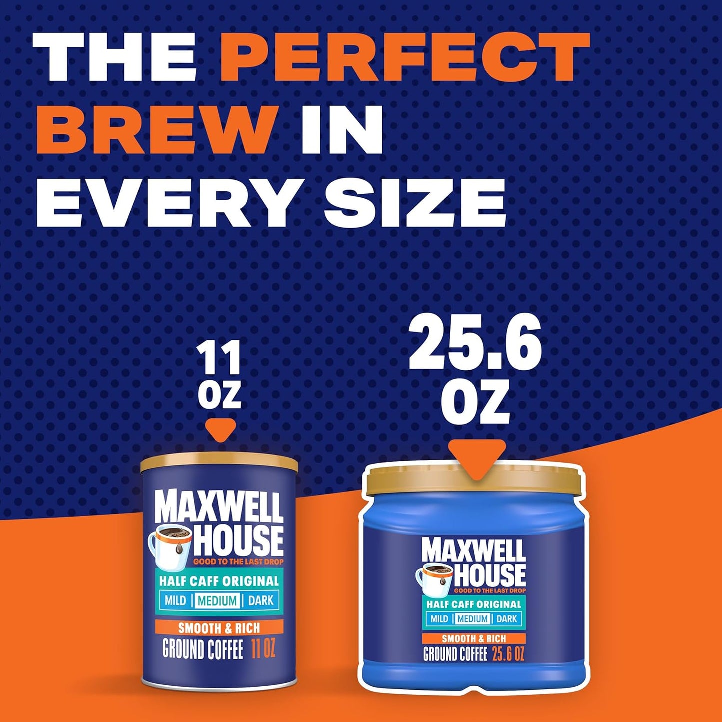 Maxwell House Half Caff Original Medium Roast Ground Coffee, 25.6 oz C