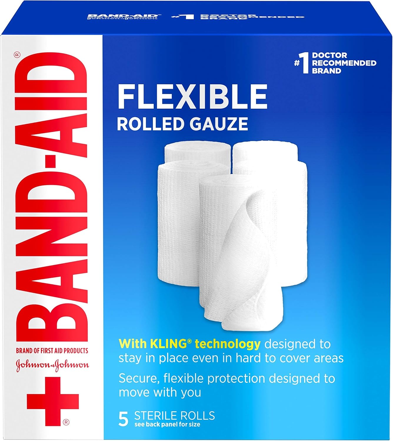 Band-Aid Brand of First Aid Products Flexible Rolled Gauze Dressing fo