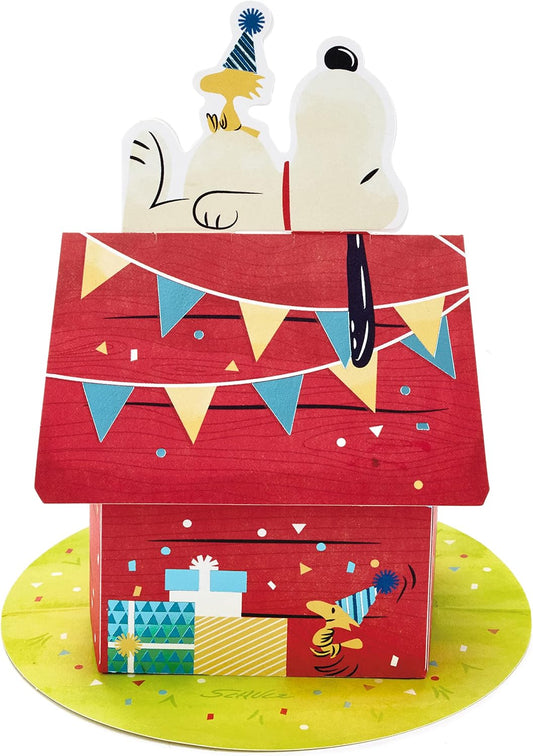 Hallmark Paper Wonder Peanuts Pop Up Birthday Card (Snoopy Dog House)