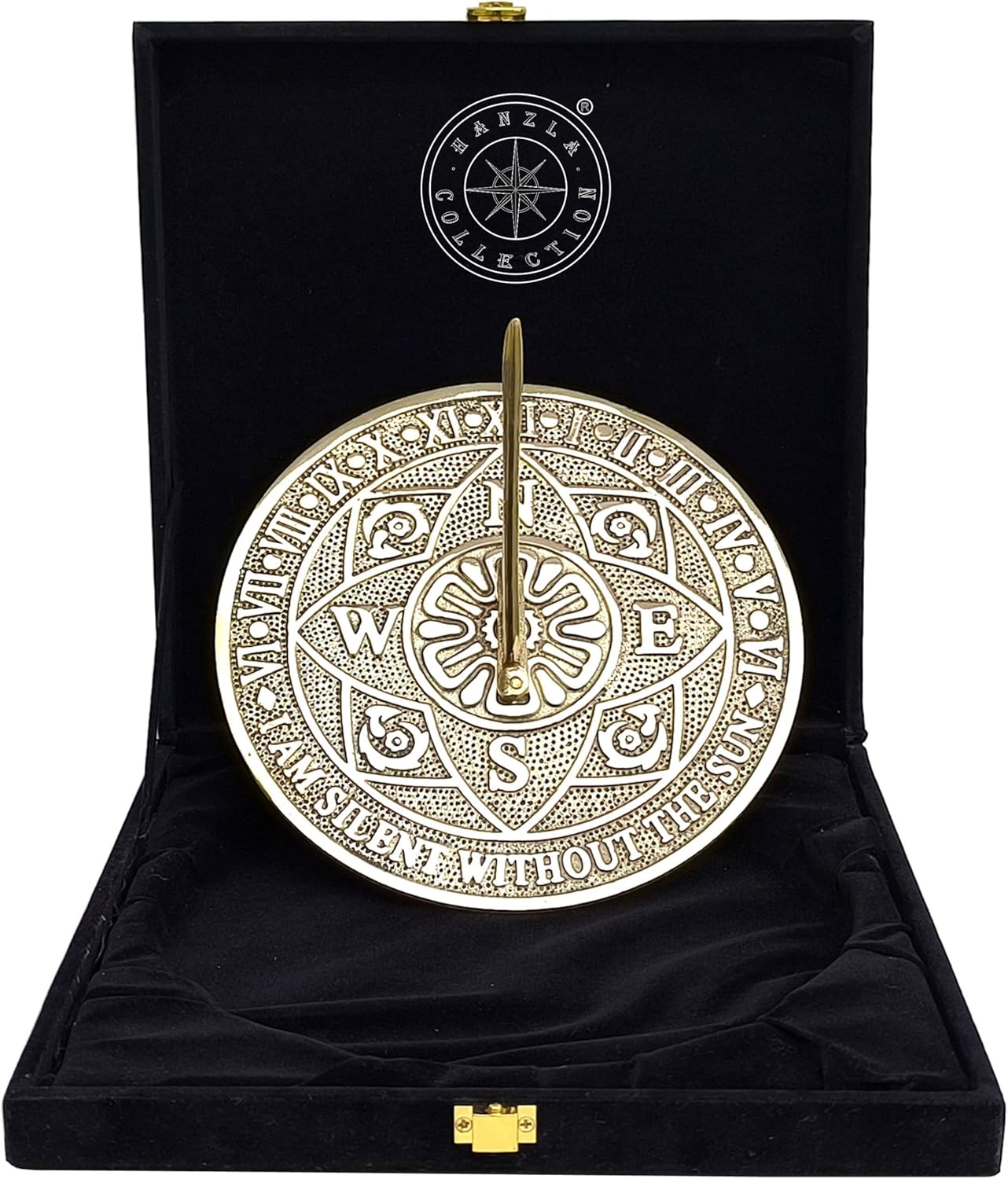 Solid Brass Sundial Clock for Garden Yard Outdoor | Handmade Shiny Bra